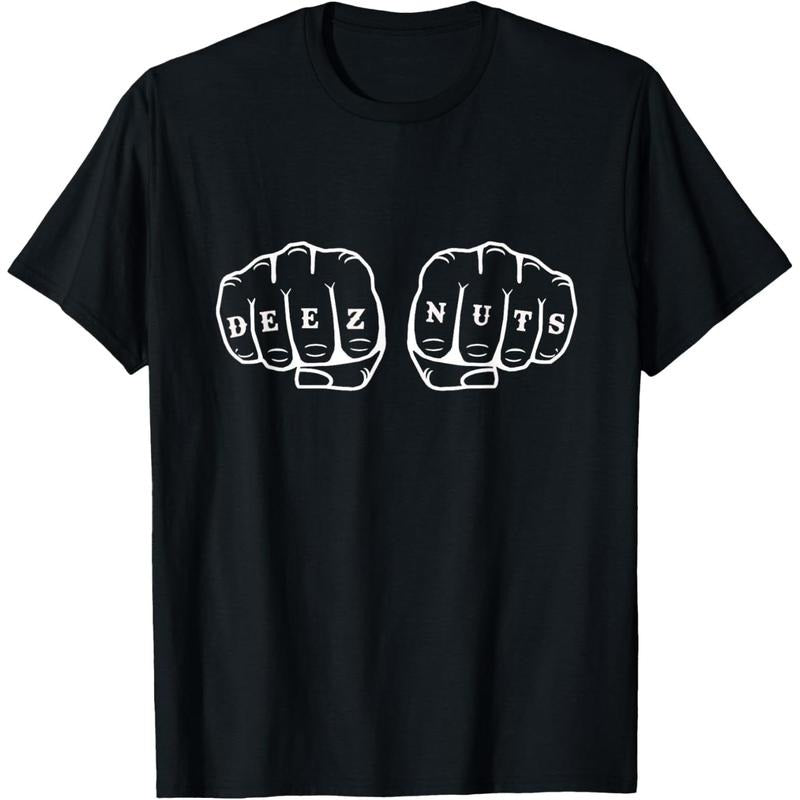 Deez Nuts Funny Knuckles Tattoo T-Shirt made in usa Hoodie, Sweatshirt | GrindPrints.com
