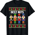 Deez Nuts Nutcracker Funny Ugly Christmas Xmas Pajama PJ T-Shirt Hoodie, Sweatshirt | GrindPrints.com