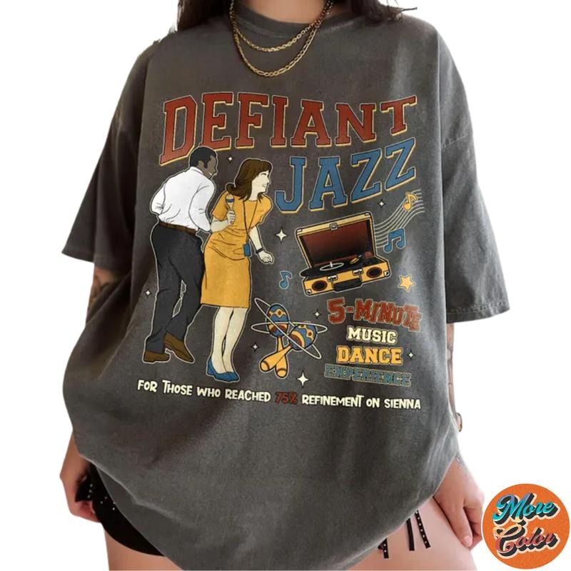 Defiant Jazz Scene Shirt, Severance TV Show Inspired T- Shirt, Woe's Hollow Sci-Fi Tee, Gift For Him Her Shirt, Cotton...
