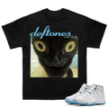 Deftones Cat Match 11s Bred Velvet Sneakers Outfits, Y2K Cotton T-shirt, Trendy Graphic Tee Fitted for Hip Hop,...