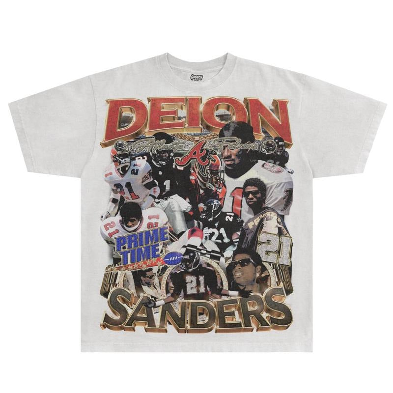 Deion Sanders Falcons Tee | Vintage Tee Graphic T-Shirt Sweatshirt Hoodie | Sport Tee - Gift For Fan | GrindPrints.com
