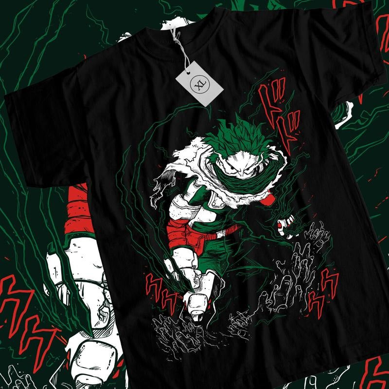 Deku T-Shirt S-4XL My Hero Academia Japanese Manga Anime Midoriya Dabi Shoto Shirt Hoodie, Sweatshirt | GrindPrints.com