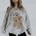 Delano The Fall Skeleton Sweatshirt, Halloween Sweater, Fall Shirt, Skeleton Shirt, Retro Skull shirt, Halloween shirt,...
