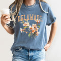 Delaware State Flower Comfort Colors Tshirt, Women's Crew Neck, Crewneck Hoodie, Sweatshirt | GrindPrints.com