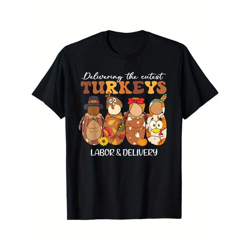 Delivering The Cutest Turkeys Labor & Delivery Thanksgiving men T-Shirt made in usa Hoodie, Sweatshirt | GrindPrints.com