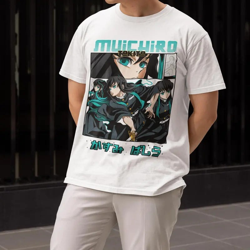 Demon Fighter T-shirt, Muichiro DS Japanese Manga Shirt Hoodie, Sweatshirt | GrindPrints.com