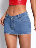 Denim Mini Skirt Y2k Trendy Low Waisted Straight Hem Short Jean Skirts T-Shirts, Hoodie, Sweatshirt | GrindPrints.com