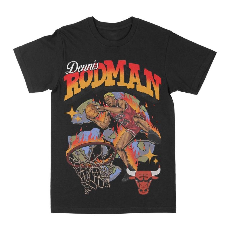 Dennis Rodman "Broken Earth" Graphic Tee Hoodie, Sweatshirt | GrindPrints.com