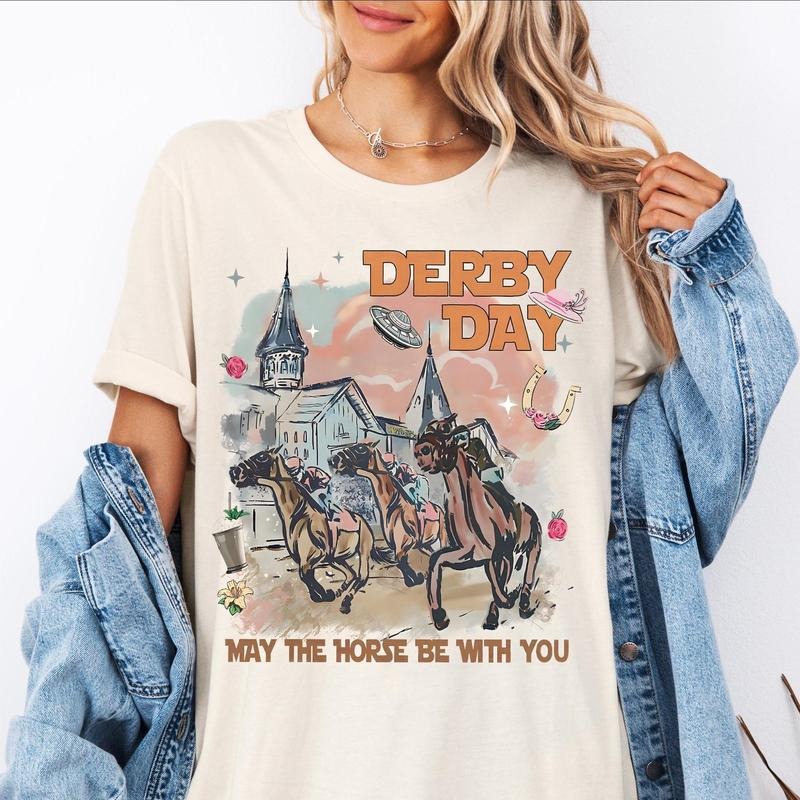 Derby Day May The Horse Be With You Shirt Derby Vibes Shirt Kentucky Derby Shirt 2025 Derby Tee Derby Party Tees Derby...