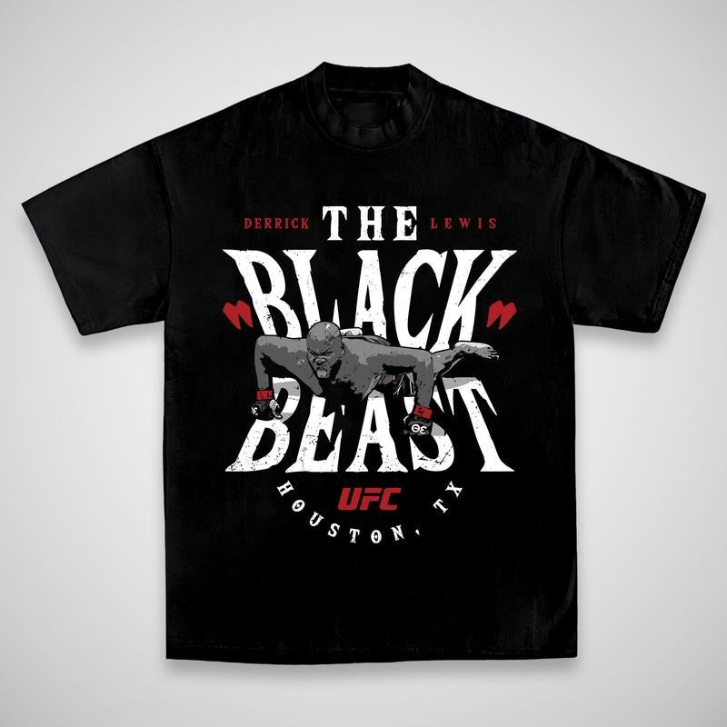 Derrick Lewis " Black Beast" Derrick Lewis Boxing Derrick Lewis Boxer Derrick Lewis Sports Shirt UFC Sports Shirt UFC Sport Gym Athletics Outdoors Menswear Cotton Clothes T-Shirts, Hoodie, Sweatshirt