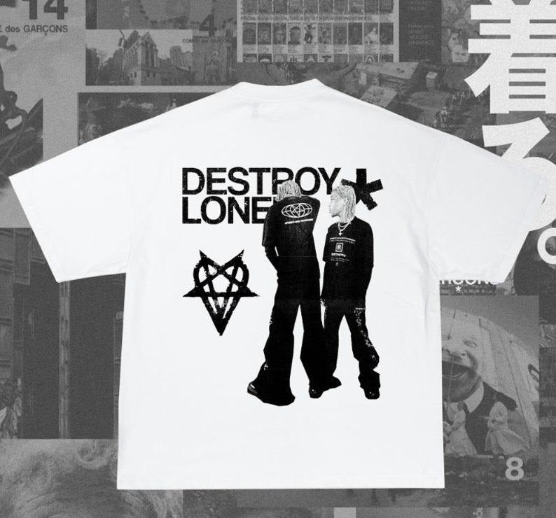Destroy lonely graphic t-shirt Hoodie, Sweatshirt | GrindPrints.com