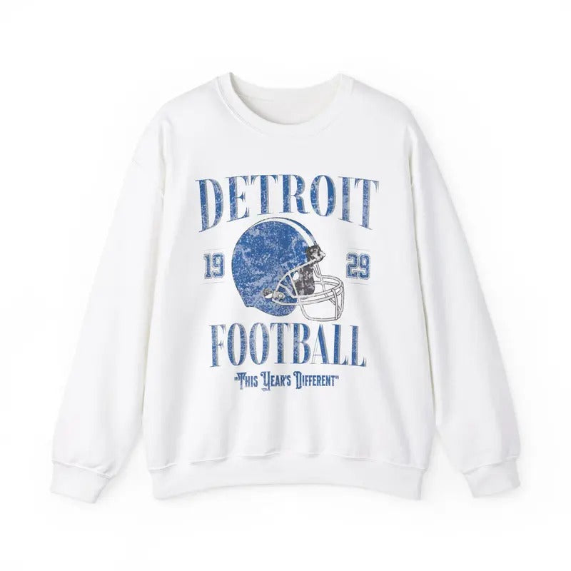 Detroit Football Sweatshirt Vintage Football Fan Shirt, Game Day Sweatshirt Hoodie | GrindPrints.com