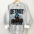 Detroit Football Sweatshirt, Graphic Vintage Skeleton Sweater, Fan Gift Crewneck T-Shirts, Hoodie | GrindPrints.com