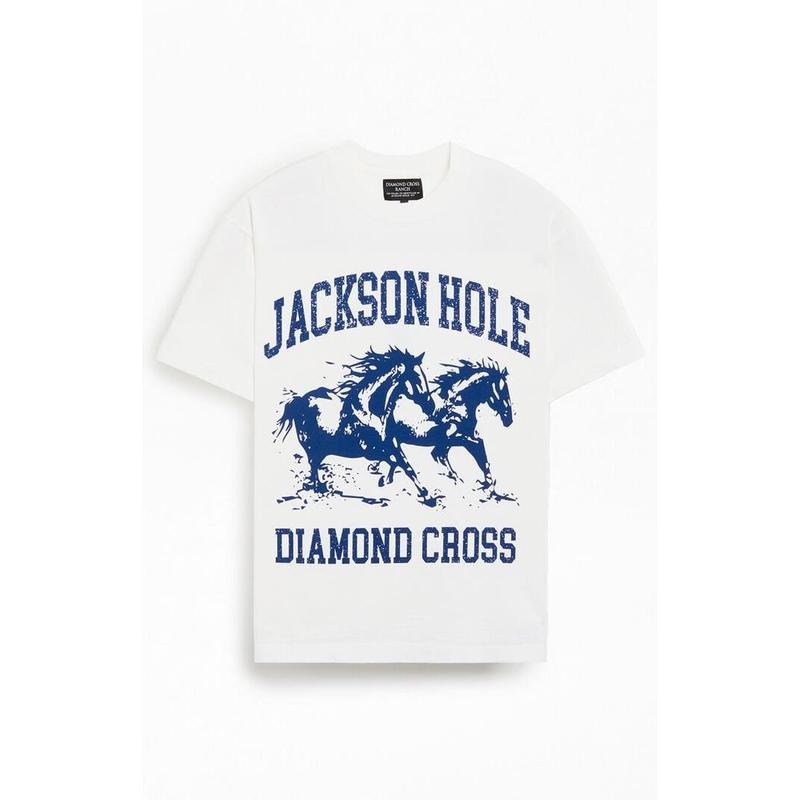 Diamond Cross Ranch Men's Jackson Hole T-Shirt - Multicolor Hoodie, Sweatshirt | GrindPrints.com