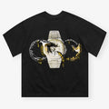 Diamond Watch & Snake Print T-shirt, Vintage Graphic Tee, Y2k Clothing, Unisex Cotton Crewneck T-Shirt
