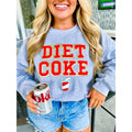 'Diet Coke' Letter Patch Cute Crew Sweatshirt, Chenille Letter Patch T-Shirts, Hoodie | GrindPrints.com