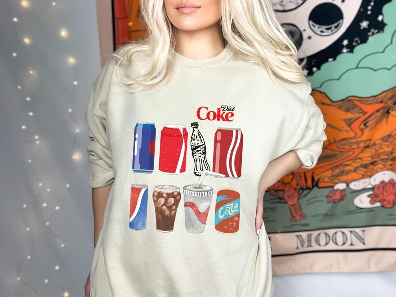Diet Coke Bottles Shirt, Trendy Soda Crewneck Shirt Hoodie, Sweatshirt | GrindPrints.com