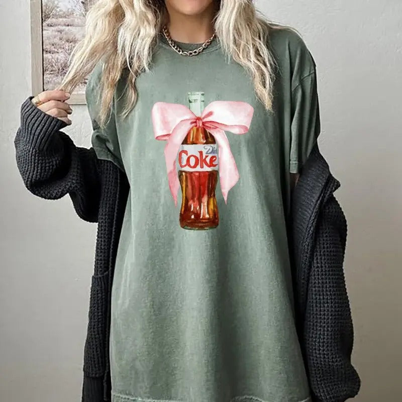 Diet Coke Bow Drink Bow Shirt Just Girl Who Loves Diet Coke Her T-Shirts, Hoodie, Sweatshirt