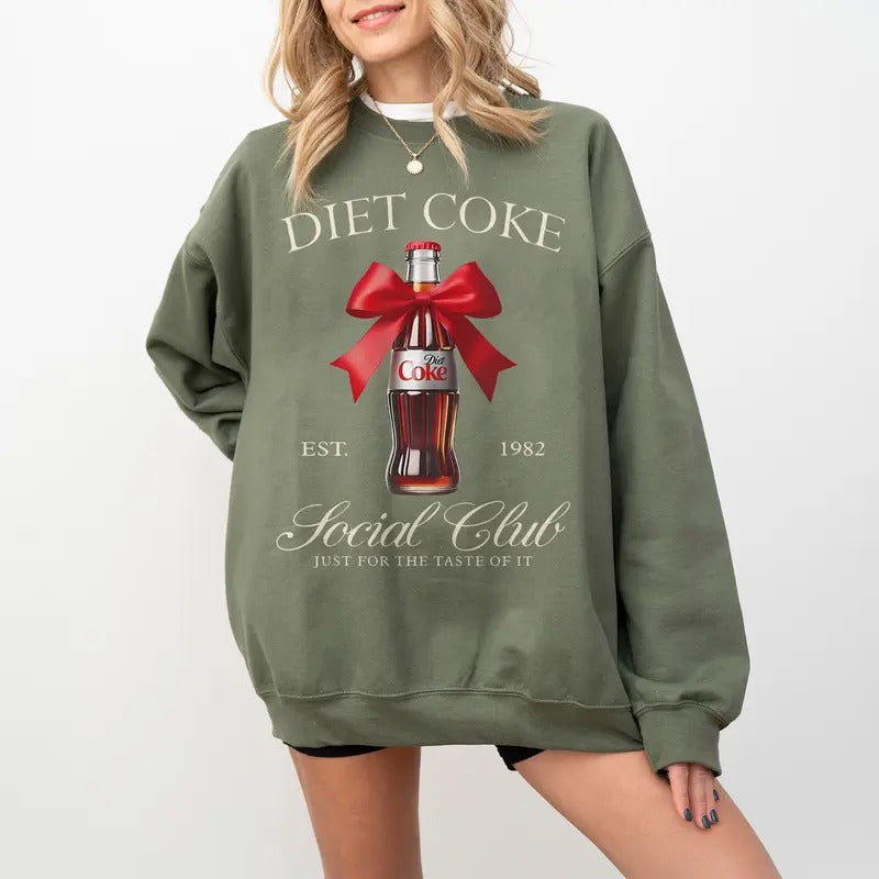 Diet Coke Social Club Sweatshirt, Diet Coke Lover shirt, Diet Coke Fans Gift, Soft Girl, Diet, Soft Drink, Preppy, Soda...