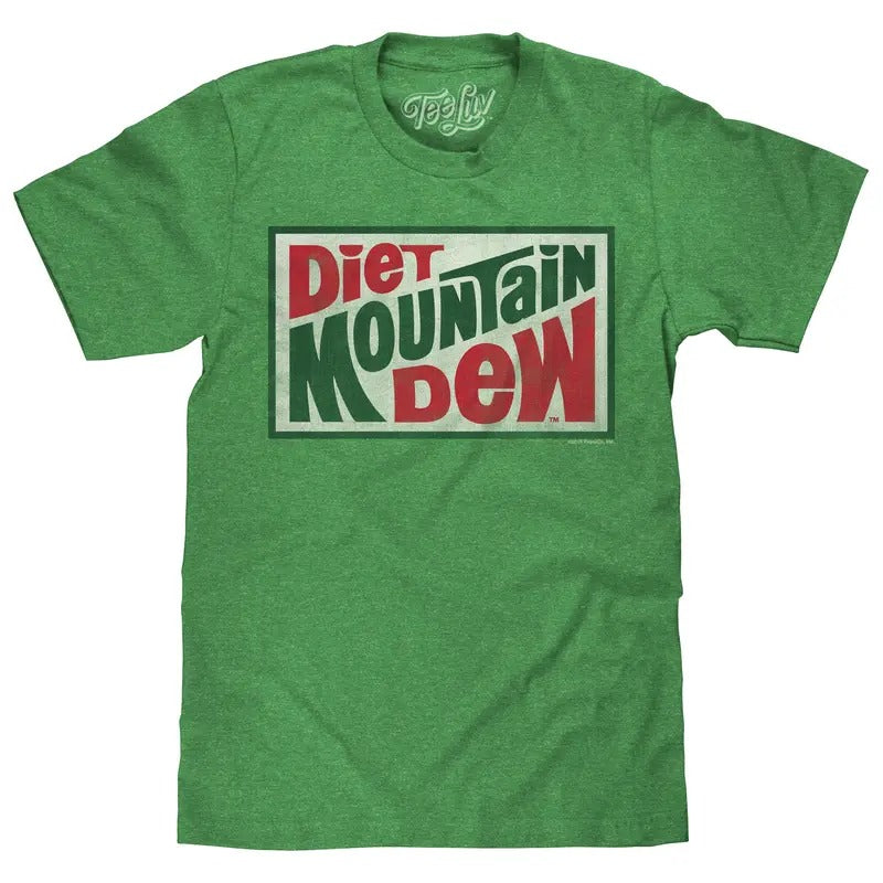 Diet Mountain Dew T-Shirt - Kelly Green Hoodie, Sweatshirt | GrindPrints.com