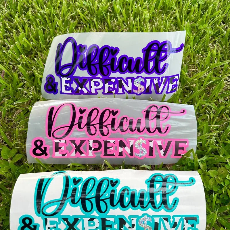 Difficult & Expen$ive Decal with Cowprint Print T-Shirts, Hoodie, Sweatshirt | GrindPrints.com