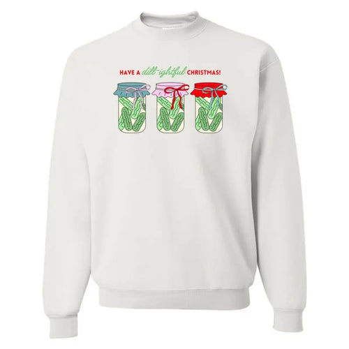 'Dill-ightful Christmas Pickles' Christmas Sweatshirt T-Shirts, Hoodie | GrindPrints.com