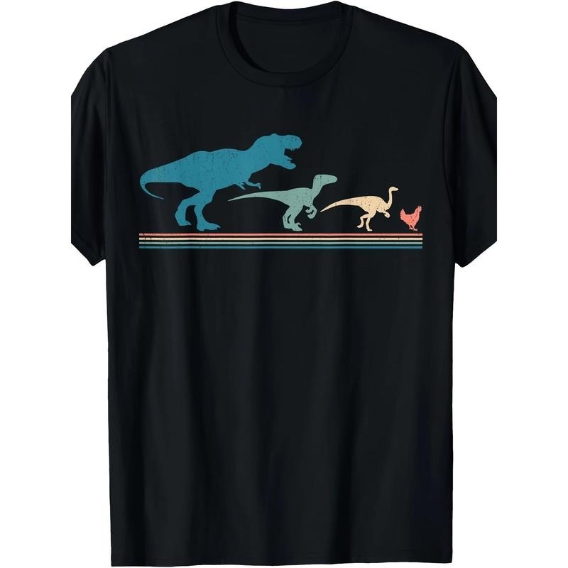Dinosaur Chicken Evolution Funny Vintage Retro 70S Made USA T-Shirts, Hoodie, Sweatshirt