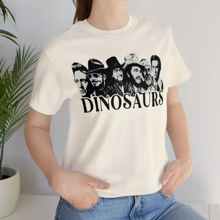 Dinosaurs Old Country Music Unisex Short Sleeve Tee Hoodie, Sweatshirt | GrindPrints.com