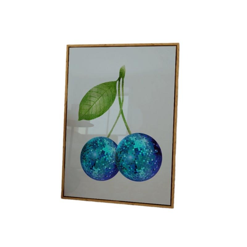 Disco Ball Cherries Print, Trendy Wall Art, Preppy Wall Decor, Cherry Poster, Gifts For Teens Girl Her Wall Art, Poster...