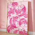 Disco Ball Wall Art, Pink Disco Ball Poster, Pink Wall Decor, Hot Pinkdisco, Shining Disco Ball, Preppy Wall Art, Poster...
