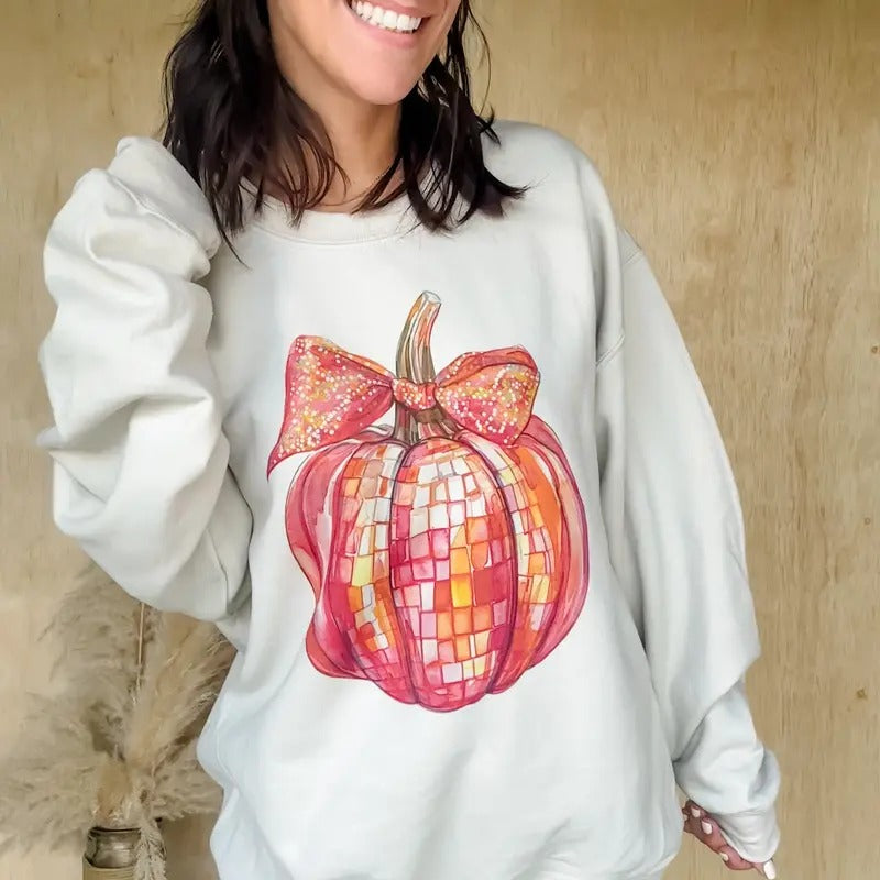 Disco Pumpkin Graphic Top T-Shirts, Hoodie, Sweatshirt | GrindPrints.com
