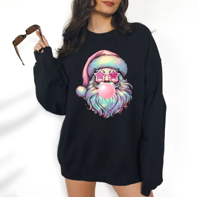 Disco Santa DTF Print Relaxed Fit Casual T-Shirts, Hoodie, Sweatshirt