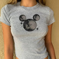 Disco Vibes Baby Tee, Cute MK Crop Tank Cotton Fashion Vintage Hoodie, Sweatshirt | GrindPrints.com