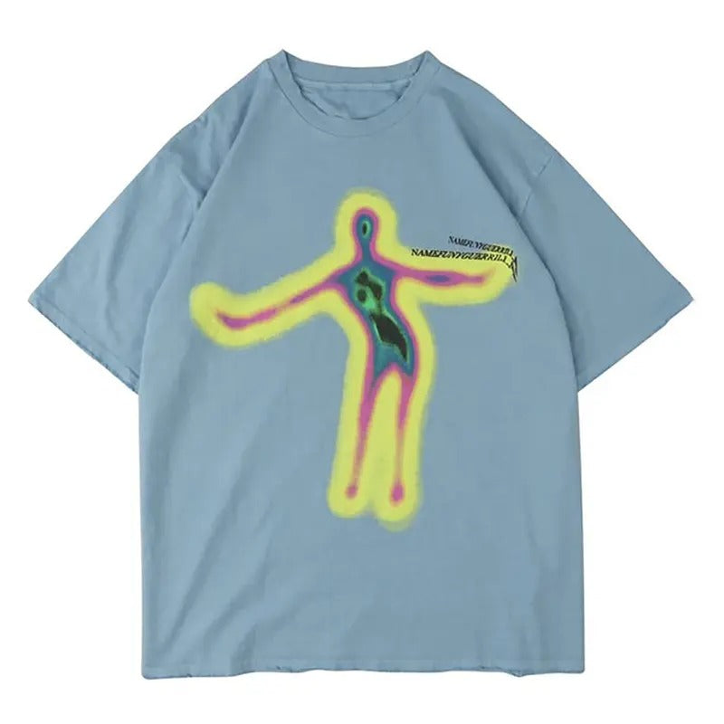 Distorted Portrait Graphic Tee T-Shirt Hoodie, Sweatshirt | GrindPrints.com