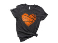 Distressed Basketball Heart Shirt, Distressed Shirt, Basketball Heart Shirt, Classic Unisex T-Shirt, Gifts For Basketball...