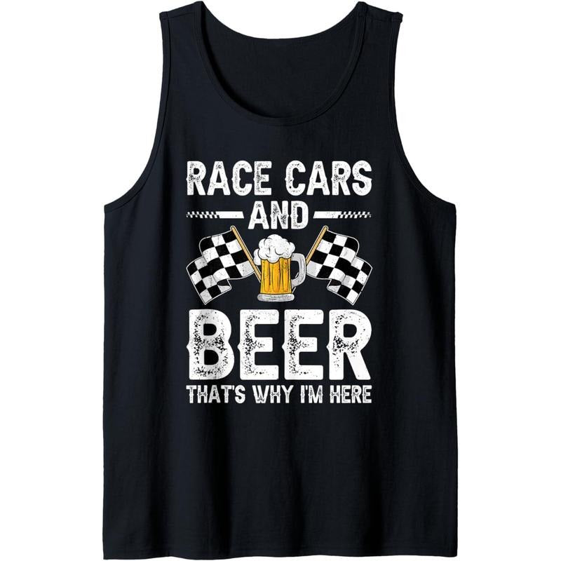Distressed Race Cars Beer That's Why I'm Here Checkered Flag Tank Top T-Shirts, Hoodie, Sweatshirt | GrindPrints.com