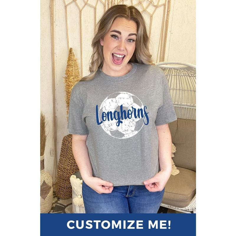 Distressed Soccer with Personalization T-Shirt Hoodie, Sweatshirt | GrindPrints.com