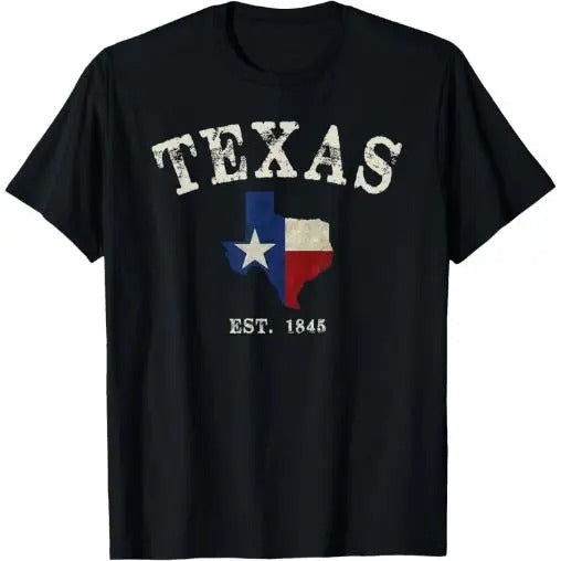 Distressed Texas State Flag Map T-Shirt Made in USA Hoodie, Sweatshirt | GrindPrints.com