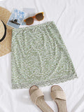 Ditsy Floral Button Front Mini Skirt Lettuce Trim Bodycon Pencil Skirts T-Shirts, Hoodie, Sweatshirt | GrindPrints.com