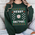 DnD Christmas Sweatshirt D20 Dungeons and Dragons Ugly Christmas Sweater for TTRPG Gamer Gift for DnD Player RPG Gift for...