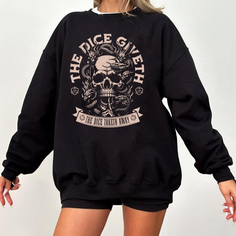 Dnd Shirt, The Dice Giveth and the Dice Taketh Away, D20 Detail for Dungeons and Dragons Players, Dungeons and Dragons...