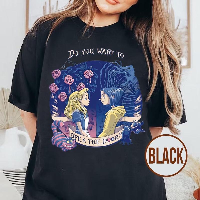 Do You Want To Open The Door TShirt, Coraline Graphic T-Shirt, wybie, other world sweatshirt, other mother,Best For...