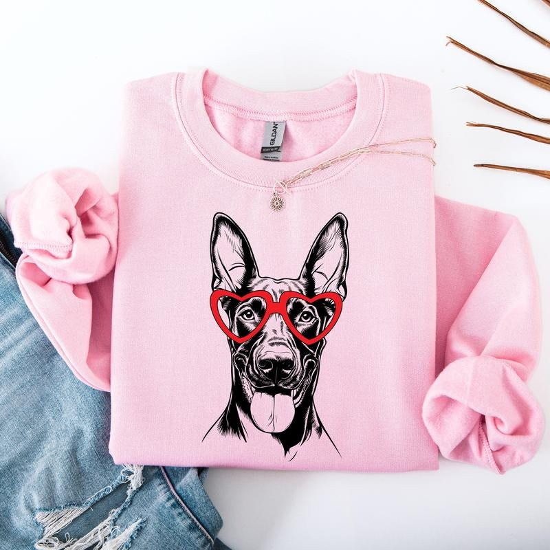 Doberman, Dog Lover Apparel, Pet, Dog Breed, Cute Sweatshirt, Crew Neck, Women's, Crewneck T-Shirts, Hoodie | GrindPrints.com