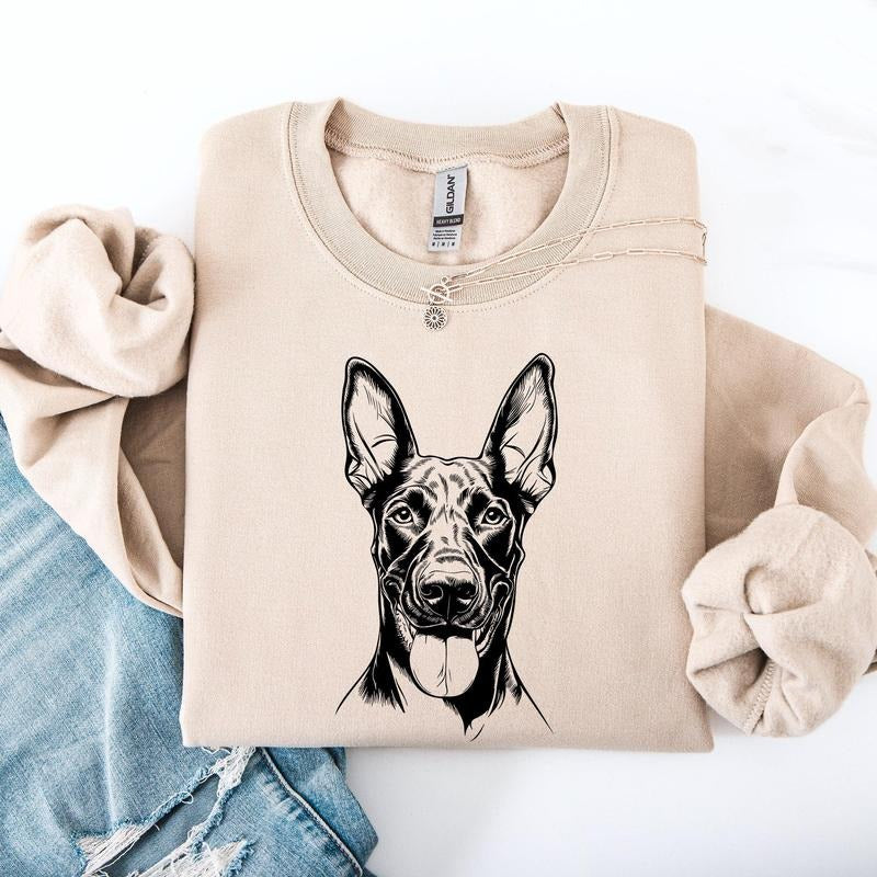 Doberman, Pet, Dog Breed Sweatshirt, Crew Neck, Women's, Crewneck T-Shirts, Hoodie | GrindPrints.com