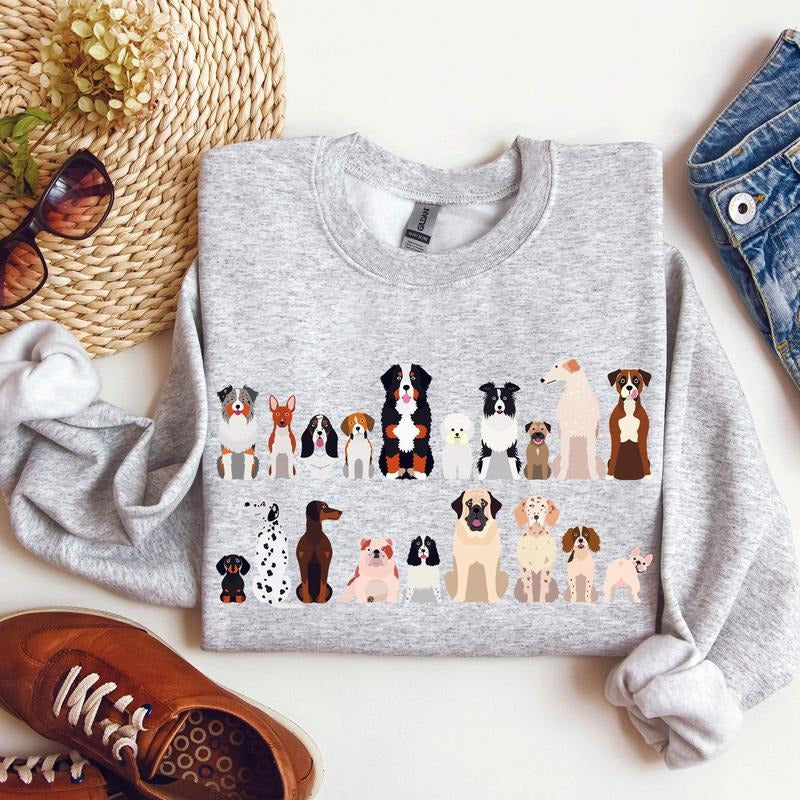 Dog Breeds Farm Animal Lover Sweatshirt T-Shirts, Hoodie | GrindPrints.com