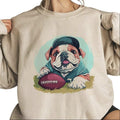 Dog Football Fans Sweater, Football Fan Gifts, Family Team Crewneck Women Sweatshirt, Football Fan Apparel Unisex T-shirt...