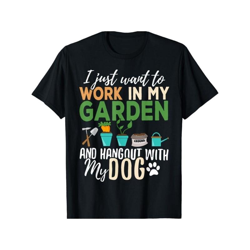 Dog Lover'S Delight: Cotton Geometric Print Gardening & Outdoor Activities Casual Fit Breathable Crew Neck & Machine Washable Made USA T-Shirts, Hoodie, Sweatshirt