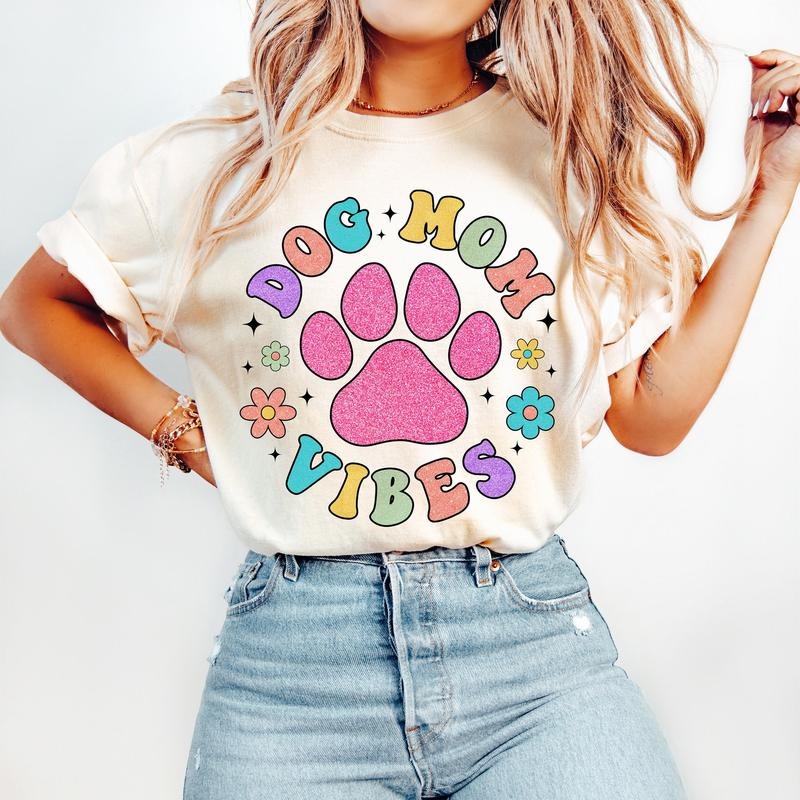 Dog Mom T-Shirt, Dog Lover T-Shirt, Mothers Day T-Shirt, Dog Lover Gift Hoodie, Sweatshirt | GrindPrints.com