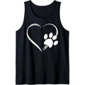 Dog Paw Print Heart T-Shirt - Gift for Mom - Gift for Dad Tank Top MADE IN USA Hoodie, Sweatshirt | GrindPrints.com