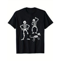 Dog Skull Skeleton Running Halloween Costume Party T-Shirt, 100% Cotton, Gift for Men Women Dad Mom Friends, S-XXXL,...